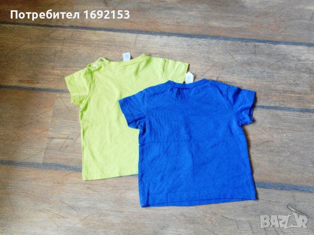 2 тениски 74 см за 4 лв, снимка 3 - Бебешки блузки - 41126361