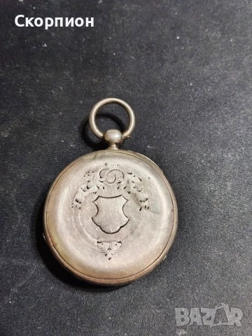 Швейцарски СРЕБЪРЕН джобен часовник 1900г. с ключе - 10 РУБИНА ПРОМОЦИЯ, снимка 2 - Джобни - 51778334