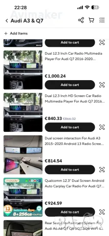 Android Медия за Audi Q7 4M (2016-2020) - Двоен 12.3" HD Екран / CarPlay / Android Auto / GPS / 360*, снимка 6 - Аксесоари и консумативи - 55852149