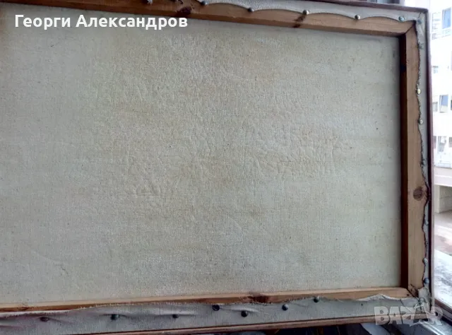 ЗИМА Стара Авторска Българска МАСЛЕНА КАРТИНА Зимен Пейзаж 80/50см ПОДПИСАНА, снимка 12 - Картини - 47232500