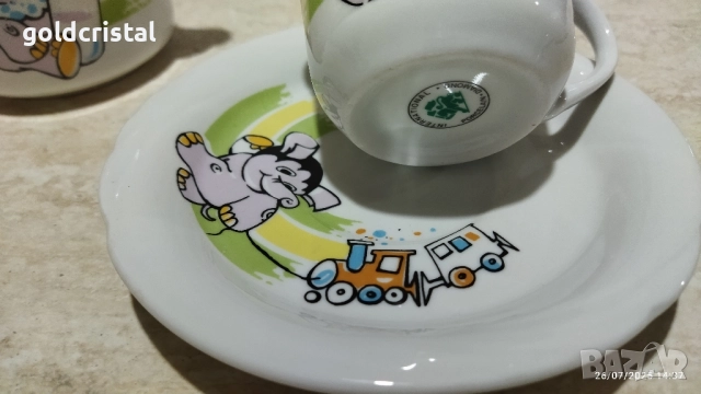 български порцелан детски комплект за хранене , снимка 4 - Антикварни и старинни предмети - 51716970