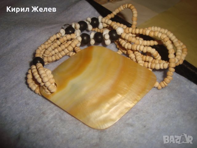 СКЪПОЦЕННА СЕДЕФЕНА ХЕНД-МЕЙД АРТ МЪНИСТЕНА ОГЪРЛИЦА КРАЛСКИ СЕДЕФ 15108, снимка 3 - Колиета, медальони, синджири - 35997643