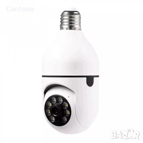 PTZ панорамна камера с 360° въртене, 5 Mpx, Full HD, Wi Fi , SD слот, LED лампа, снимка 1 - IP камери - 41316502