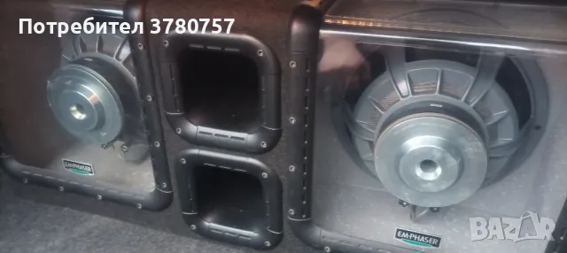 Бас каса 2×12 със усилвател към нея, снимка 2 - Ресийвъри, усилватели, смесителни пултове - 48354387
