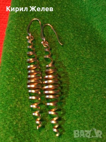 НЕЖНИ СПИРАЛОВИДНИ АРТИСТИЧНИ СРЕБЪРНИ ОБЕЦИ СРЕБРО 925 ФИНА РЪЧНА ХУДОЖЕСТВЕНА ИЗРАБОТКА 38724, снимка 3 - Обеци - 41741640