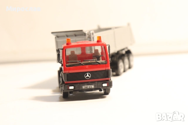 HERPA H0 1/87 MERCEDES BENZ KАМИОН САМОСВАЛ ГОНДОЛА МОДЕЛ, снимка 4 - Колекции - 53732938