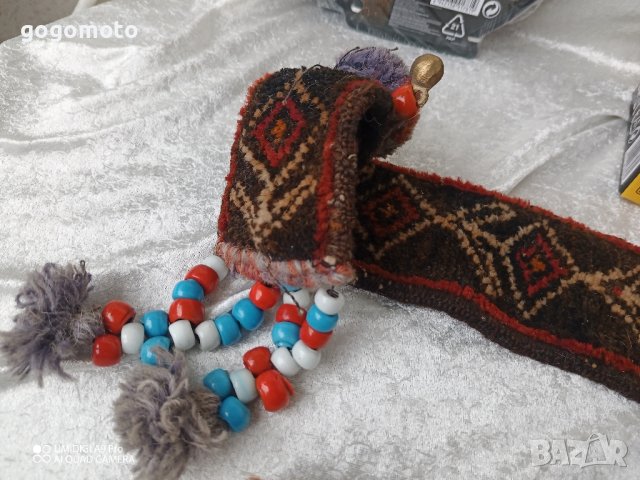 Стар Гердан празничен за 🐎, кон, магаре,муле,hand made- ръчно изтъкан,арт,винтидж,ретро, снимка 5 - Други стоки за животни - 41773065