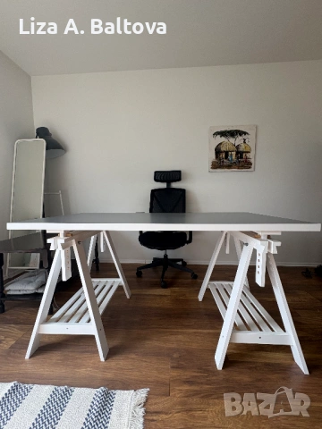 Бюро 140-60 см - Икеа LAGKAPTEN/MITTBACK, снимка 2 - Бюра - 53692520