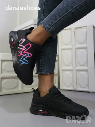 Дамски маратонки с щампи на сърца, снимка 6 - Маратонки - 49874884