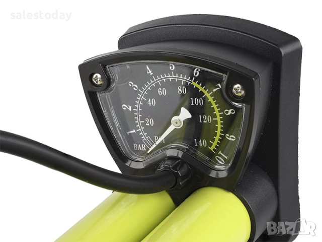 Помпа за гуми, Крачна, Двубутална, 10 BAR / 140 PS, снимка 4 - Аксесоари и консумативи - 51742216