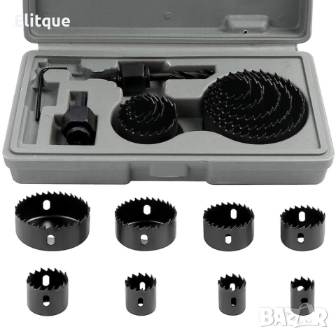 Комплект триони за дупки за дърво, гиспокартон 16 части от 19 mm до 127 mm, снимка 3 - Други инструменти - 52895216