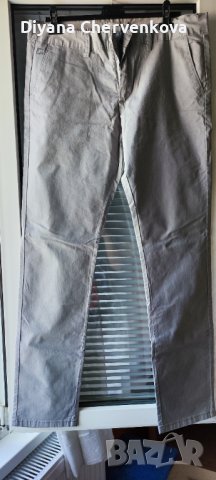 Мъжки памучен панталон - сив, снимка 1