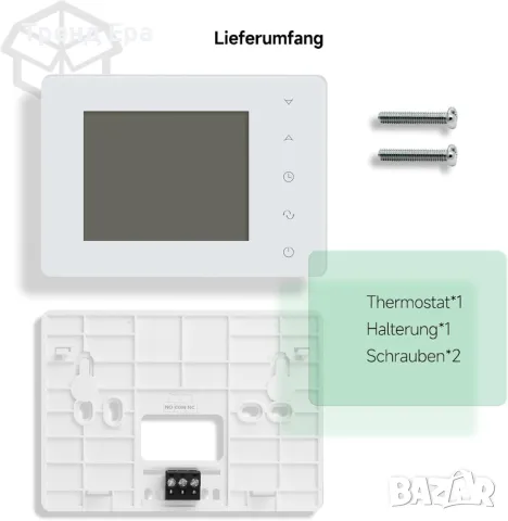BEOK термостат 3А програмируем BOT-W306, снимка 3 - Друга електроника - 49383575