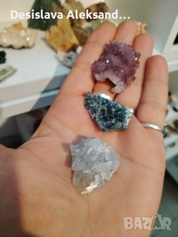 Лот минерали: аметист,син апатит и целестин, много изгодно , снимка 1