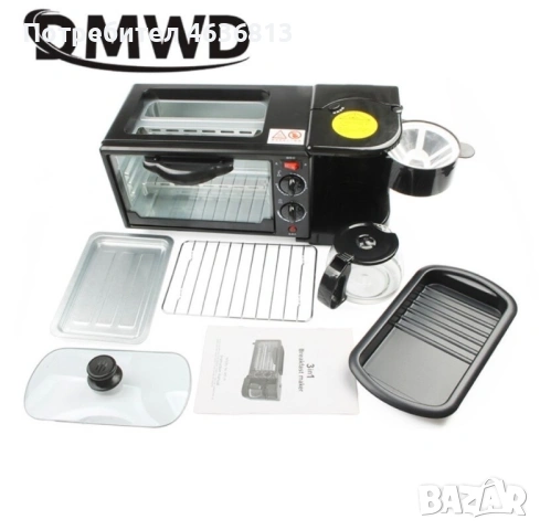 Многофункционална печка 3в1 с тостер и кафемашина, снимка 7 - Печки, фурни - 53025443