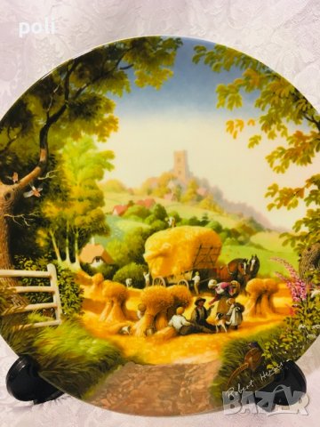 Колекционерска порцеланова чиния Coalport  Harvest time, снимка 3 - Декорация за дома - 40230699