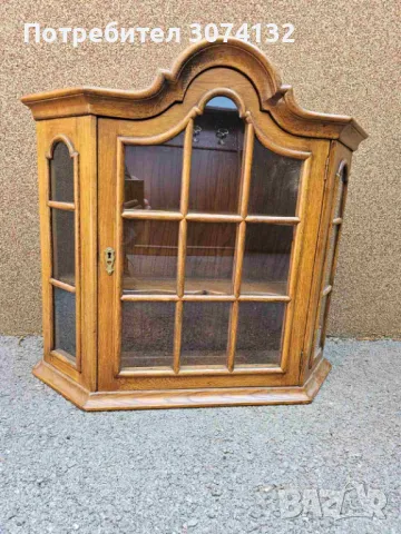 Витрина за стена в стил Рустик (големият размер), снимка 2 - Секции и витрини - 49766134