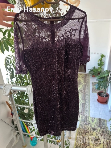 Елегантна вечерна рокля с пайети, снимка 3 - Рокли - 51567060