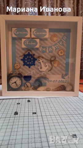 бебешка визитка с място за бебешки съкровища