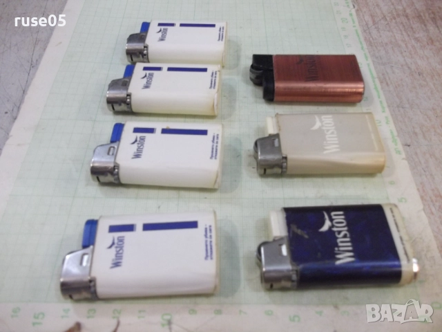 Лот от 7 бр. газови запалки "Winston" с мек пламък, с камъче, снимка 6 - Колекции - 51683824