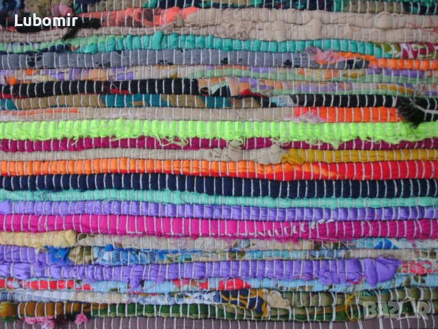 Килим Мултиколор - модерен арт дизайн ! - 100% памук !, снимка 6 - Килими - 53560807