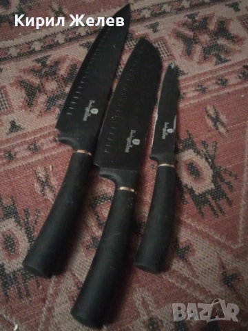 Кухненски ножове 3 броя 53725, снимка 7 - Прибори за хранене, готвене и сервиране - 53434963