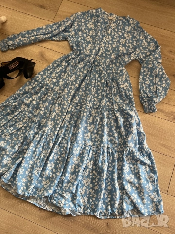 Светло синя рокля, снимка 2 - Рокли - 51626877