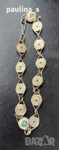 Три различни / Винтидж сребърна гривна , снимка 3 - Гривни - 44757666