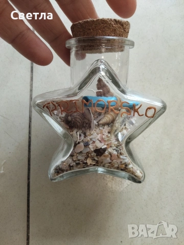 Декоративна бутилка , снимка 2 - Декорация за дома - 53463477