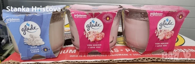 Ароматизирани свещи Johnson. 