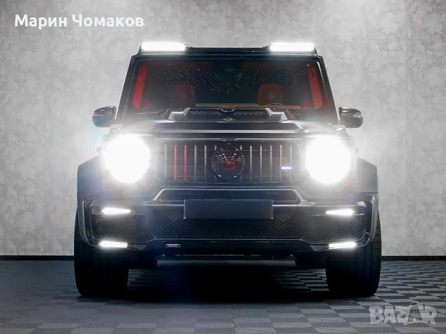 Карбон добавки + Лед светлини за предна броня BRABUS W464 Mercedes G900, снимка 2 - Части - 47683171