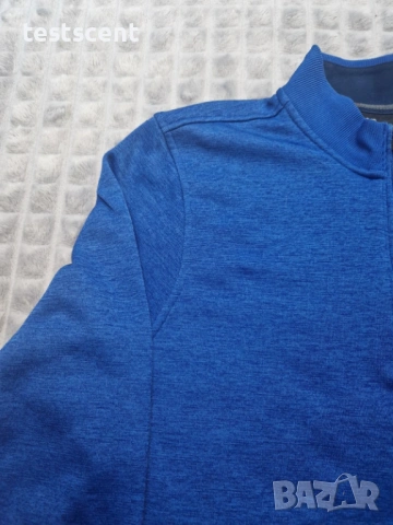 Мъжки пуловер с цип Under Armour Storm 1/4 Zip Pullover – Size L Loose Fit Blue Great Condition син, снимка 5 - Пуловери - 53568497