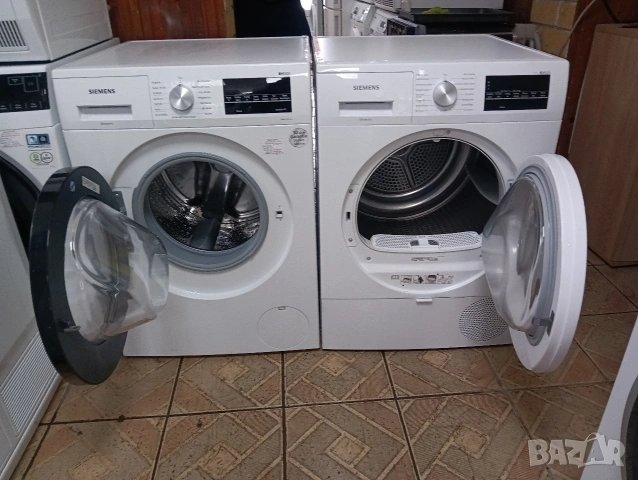 Комплект пералня и сушилня с термопомпа Сименс Siemens IQ500 A+++ 8кг 2 години гаранция!, снимка 6 - Перални - 53081349