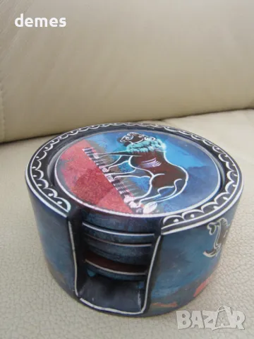 Подложки за 6 чаши от сапунен камък BIG 5, Кения, снимка 2 - Други - 49634572