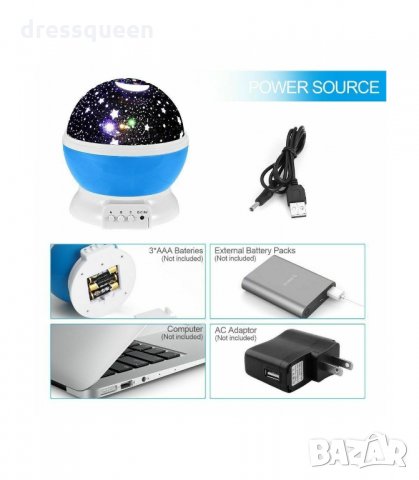 2967 Детска нощна лампа проектор, снимка 2 - Други стоки за дома - 34264591