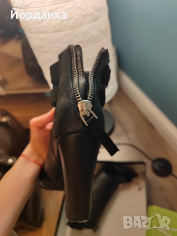 Черни сандали от еко кожа, снимка 2 - Дамски обувки на ток - 40901284
