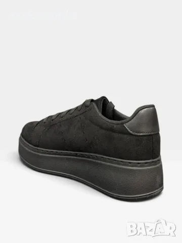 Дамски кецове черен велур D96049-1 Black , снимка 3 - Кецове - 55900970
