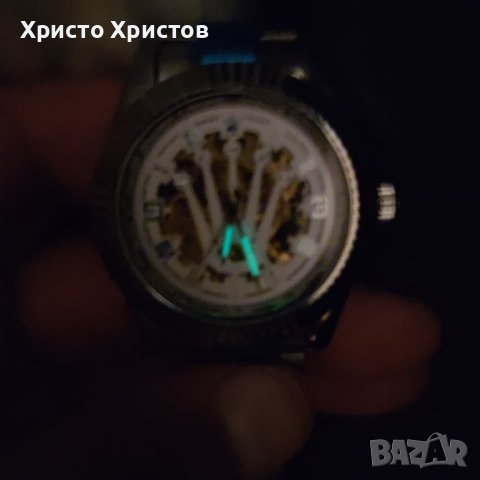 Мъжки луксозен часовник Rolex Crown 👑 Skeleton, снимка 18 - Мъжки - 41554683