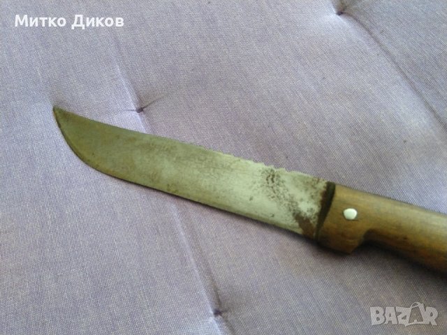 Стар нож от соца 310 обща дължина х 173мм острие, снимка 2 - Ножове - 41937176