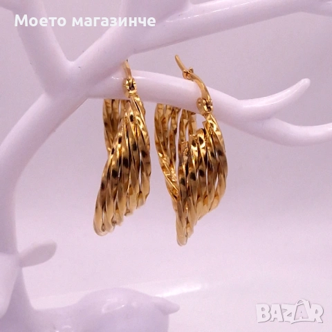 Обеци от медицинска стомана - различни модели 