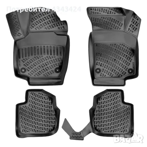 Гумени стелки RizLine съвместими с Seat Toledo/Сеат Толедо/ 2012+