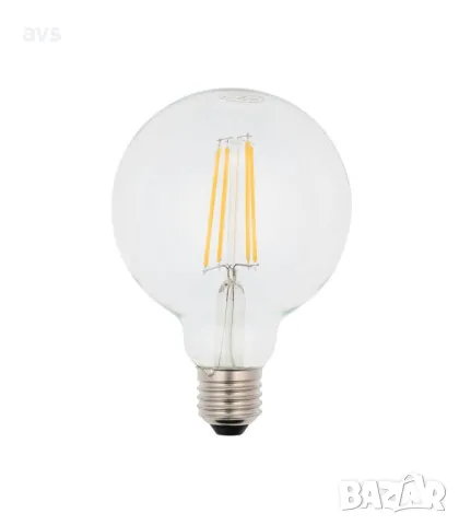 LED крушка 8W G95 4000K филамент VITO E27, снимка 1