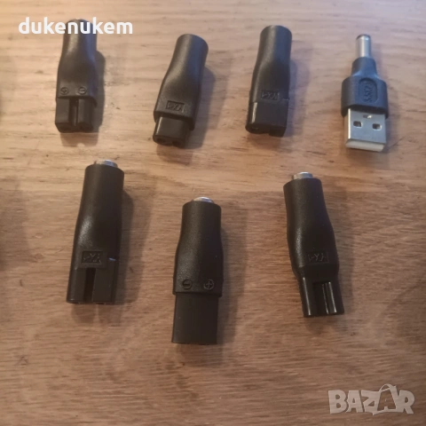 Комплект 7 броя USB зарядни кабели 5V за самобръсначки и тримери, снимка 3 - Друга електроника - 53268818