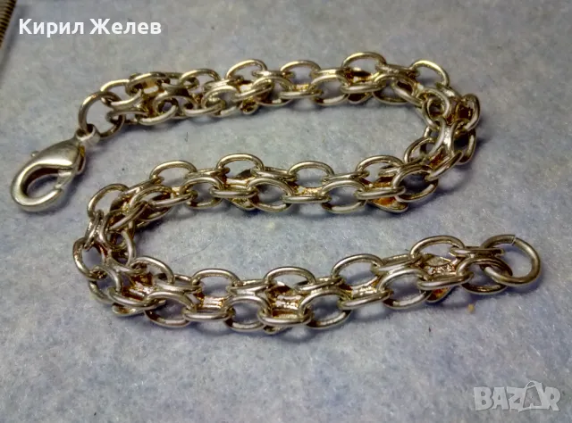 ДЕБЕЛО ПОСРЕБРЕНА АРТ ГРИВНА от БЛАГОРОДНА СТОМАНА РОМАНТИЧНА ВИНТИДЖ ПЛЕТКА със СЪРЧИЦА 49279, снимка 13 - Гривни - 49886296