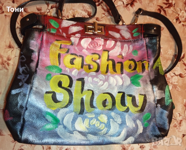 FASHION SHOW Нова Дамска Чанта Изцяло от Естествена Кожа , снимка 2 - Чанти - 52418734