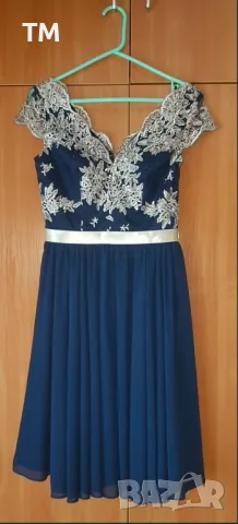 ЧИСТО НОВА! Разкошна официална рокля, размер "S", снимка 5 - Рокли - 47545219
