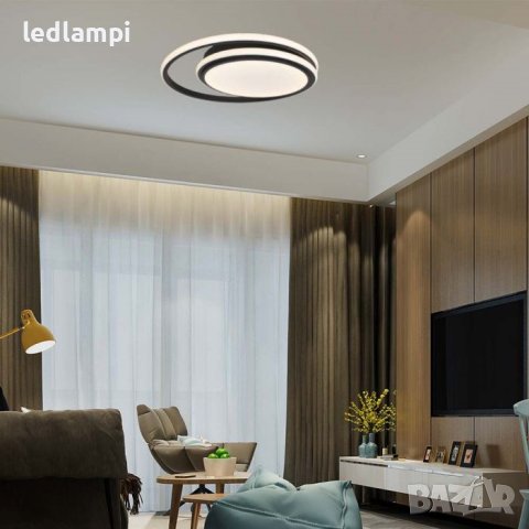 LED Плафониера 24W Черна Неутрално Бяла Светлина, снимка 6 - Лампи за таван - 41383309