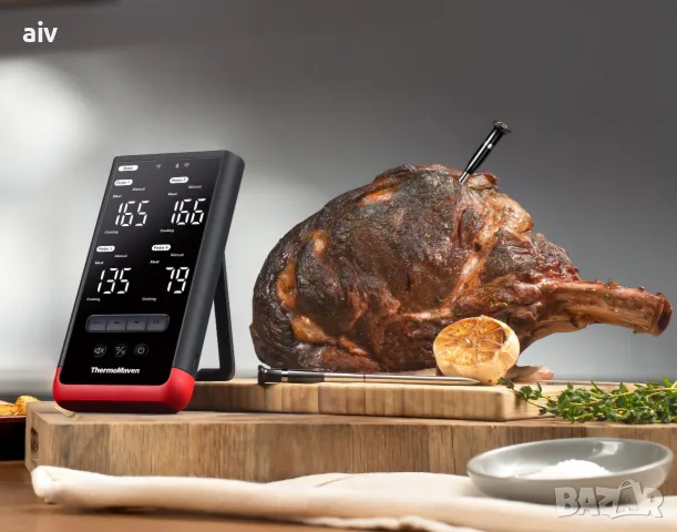 ThermoMaven P4 | 4 сонди | Професионален BBQ термометър за месо, снимка 2 - Обзавеждане на кухня - 55984416