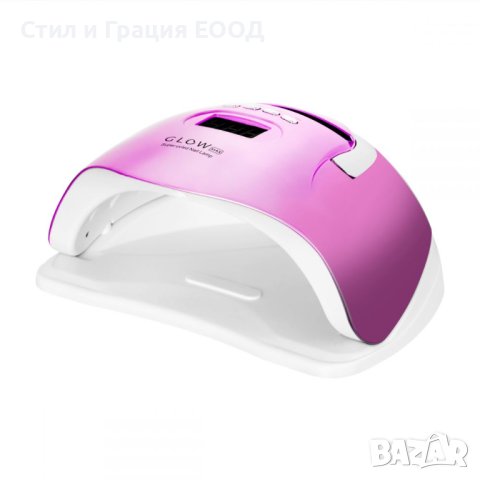 Лампа за сушене на нокти Led Glow F2 RP 220W - розова,сребриста, снимка 2 - Педикюр и маникюр - 41507634