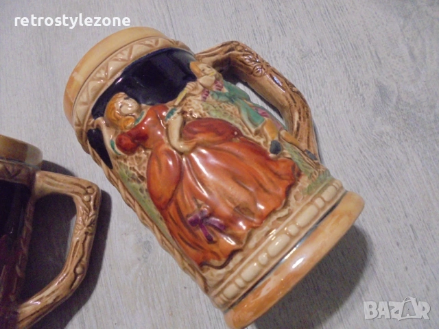 № 8500  лот от 4 стари релефни халби, снимка 3 - Други ценни предмети - 53501853